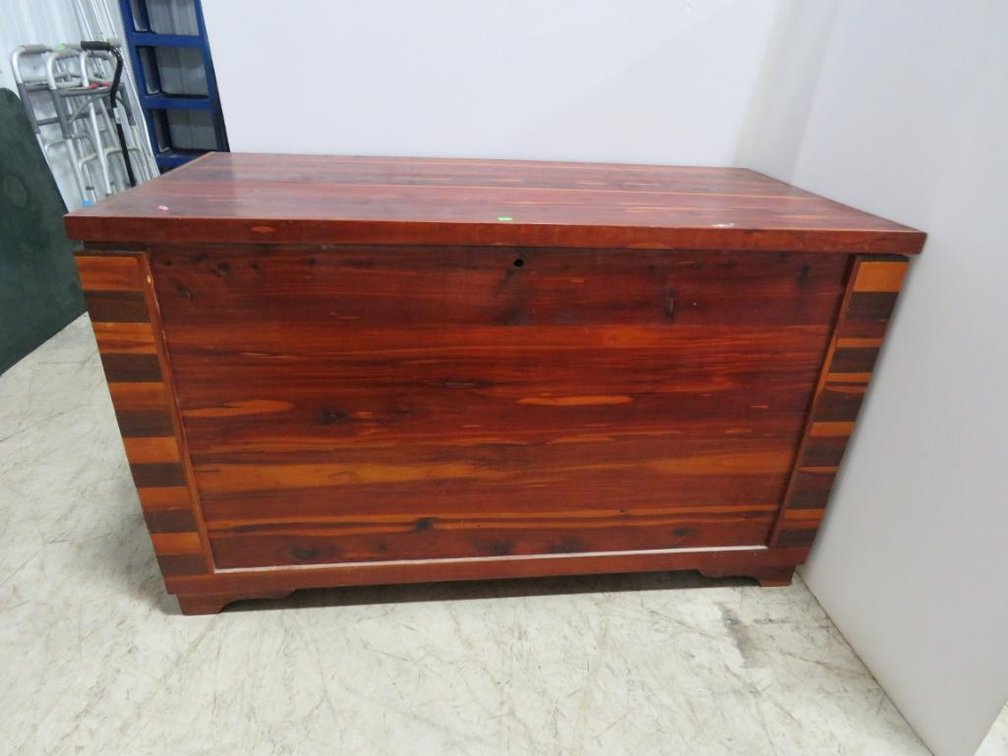 Large Cedar Chest, Back Right Leg Needs Repair