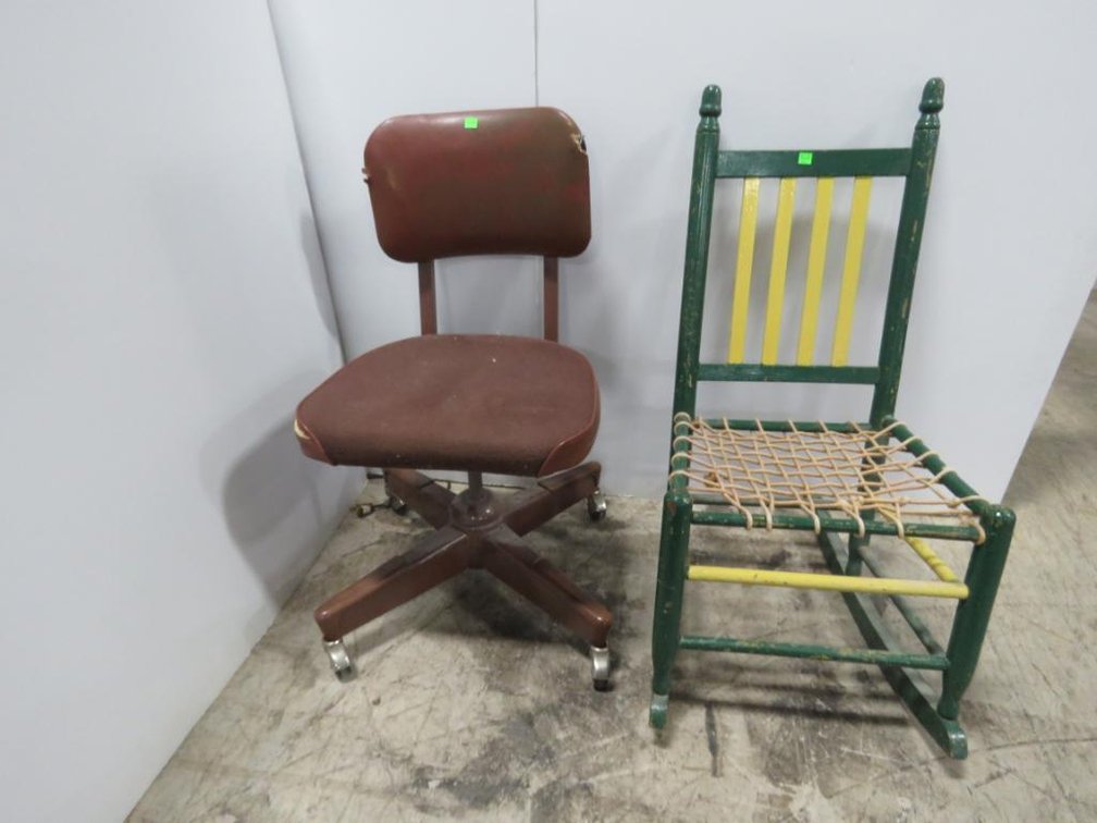 Vintage Rolling Office Chair, Rocking Chair