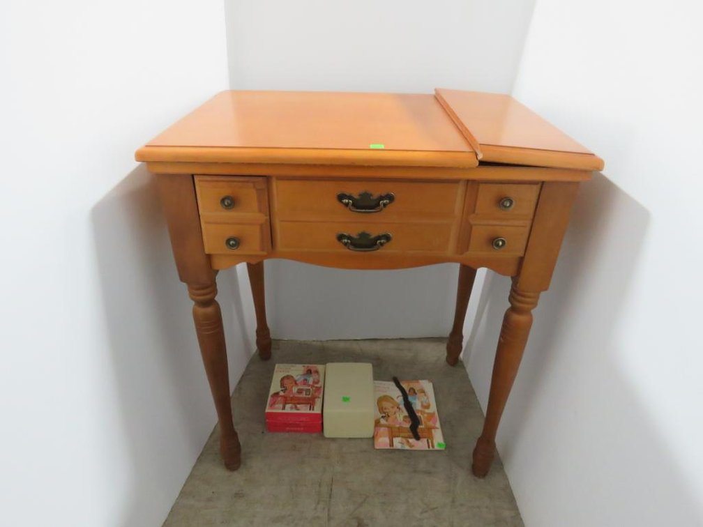Singer Touch and Sew Model 750 Sewing Machine and Cabinet