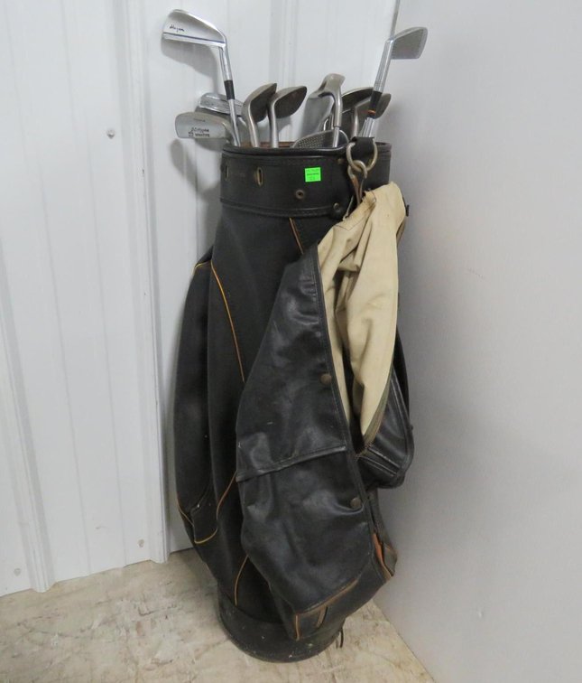 Golf Club Bag With Wilson, Hogan Clubs