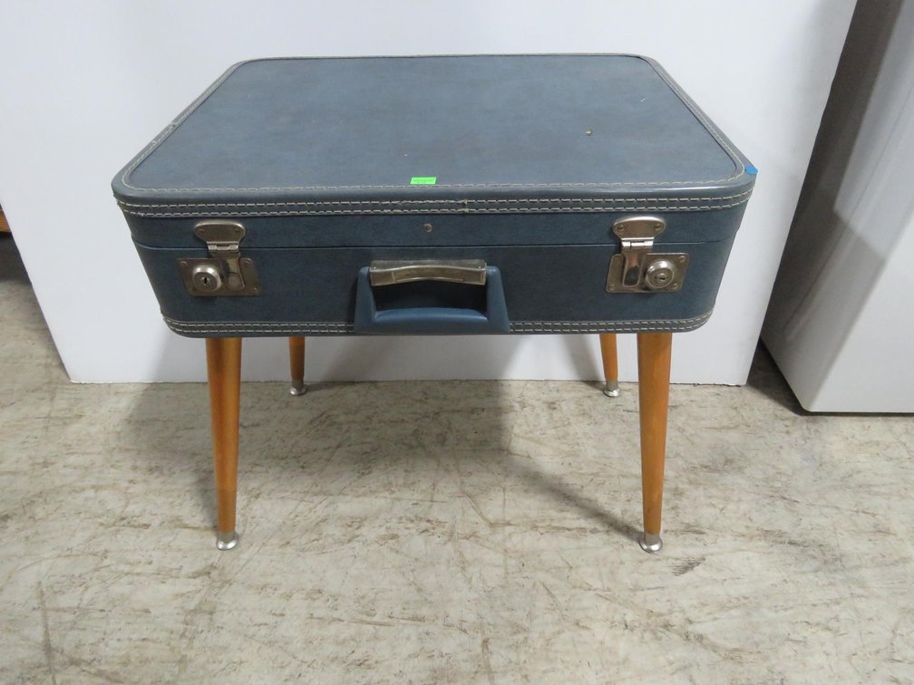 Vintage Suitcase On Stand