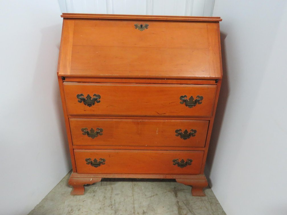 Drop Front Secretary Desk With Contents