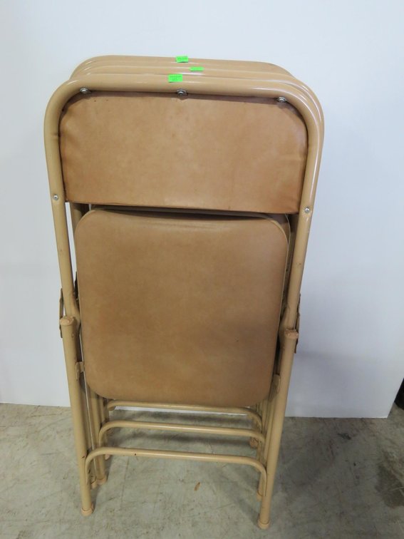 Four Metal Folding Chairs