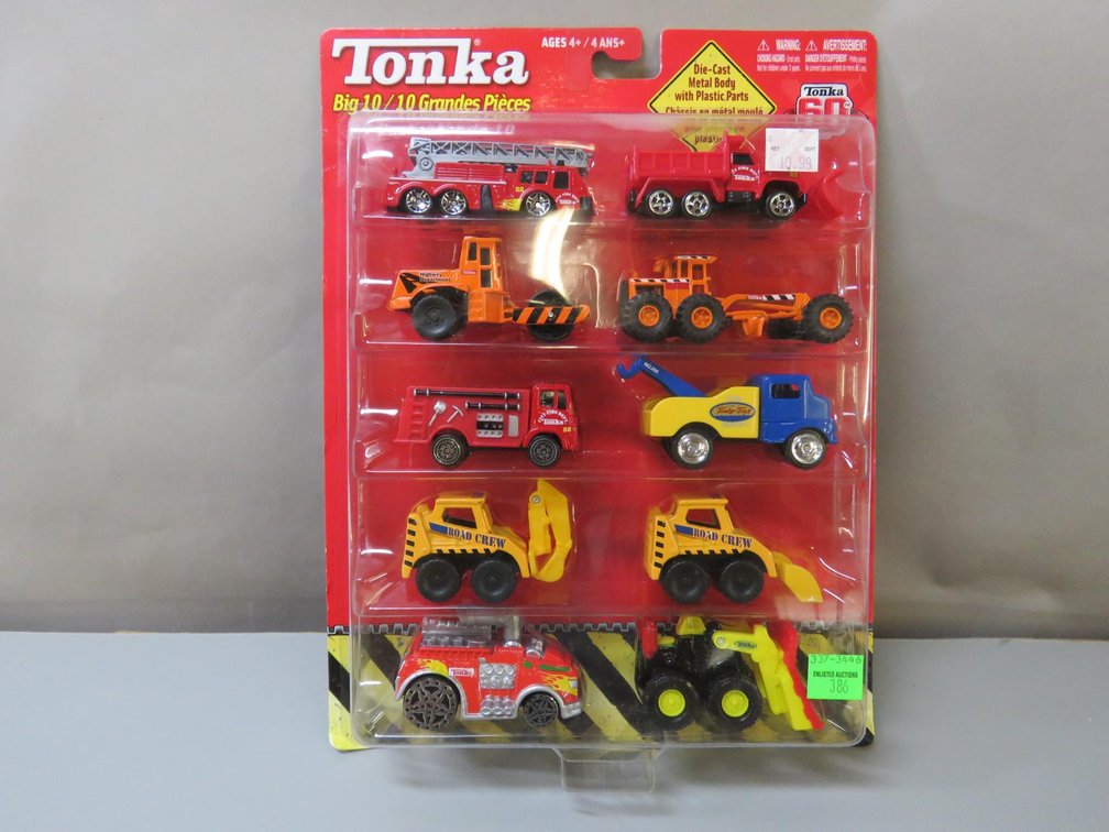 Tonka Toys, Diecast Body With Plastic Parts. 10 Pc