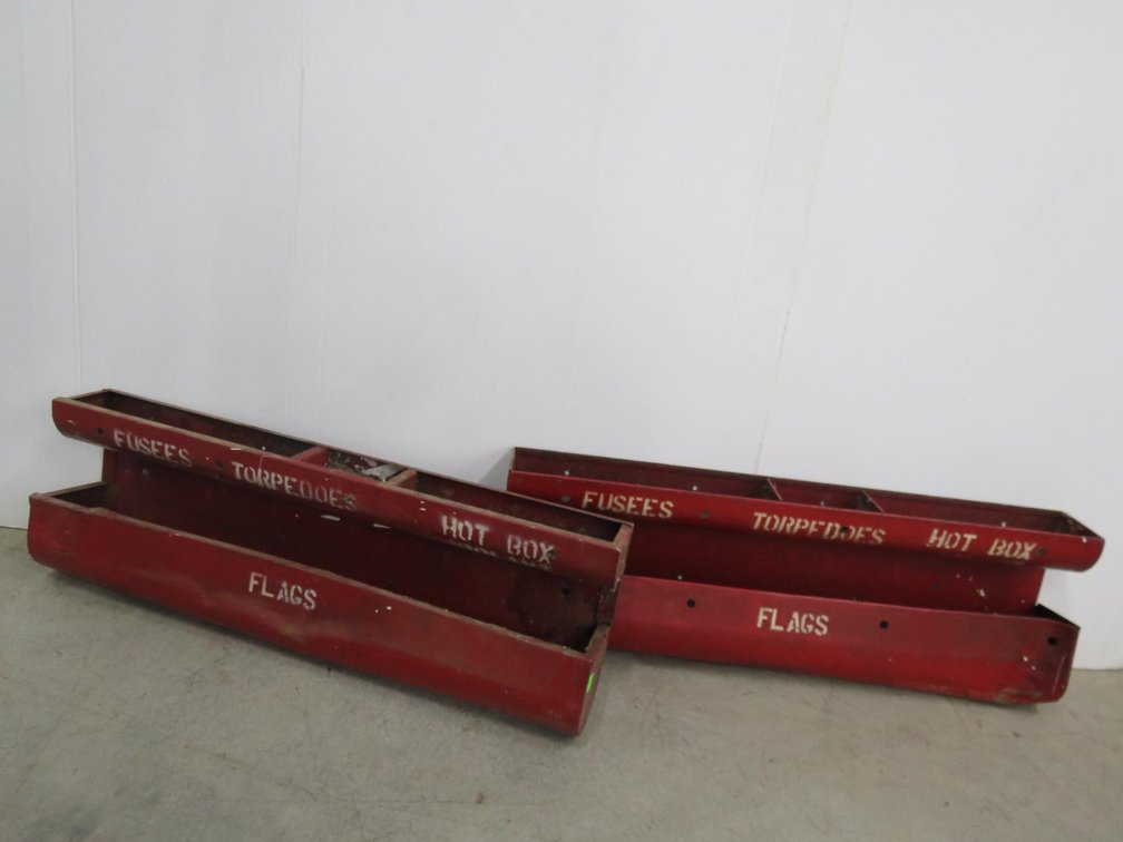 Pair of Antique Metal Retail Racks