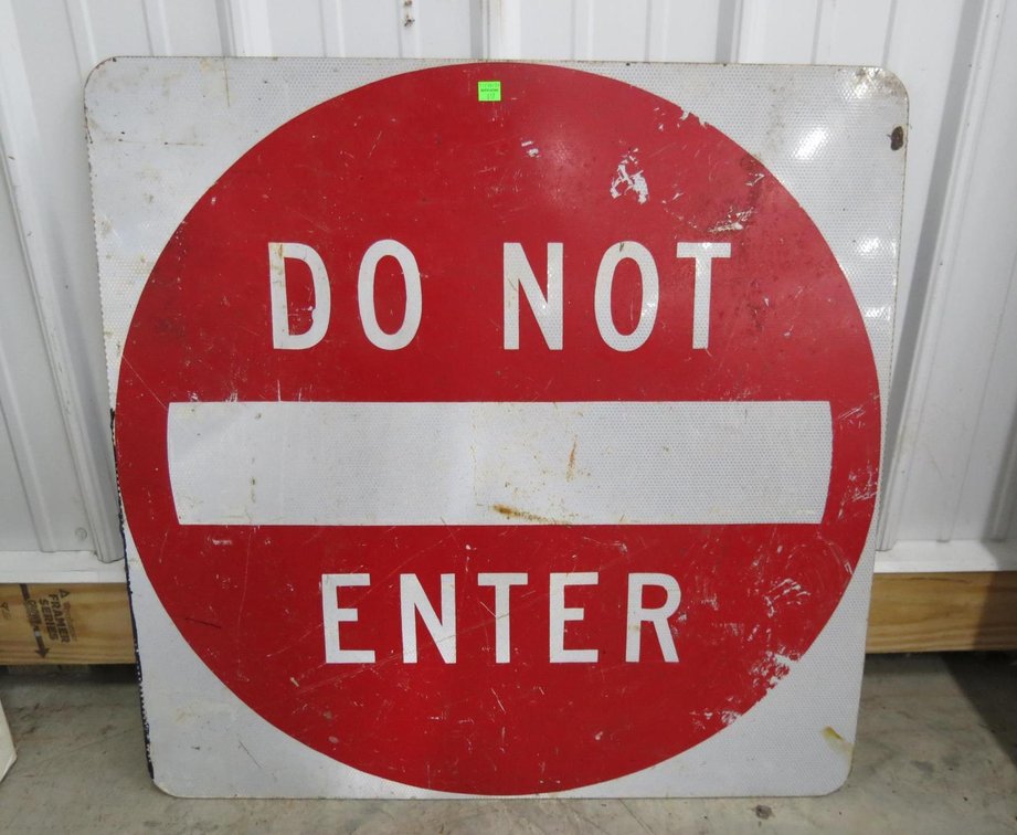 "Do Not Enter" Road Sign