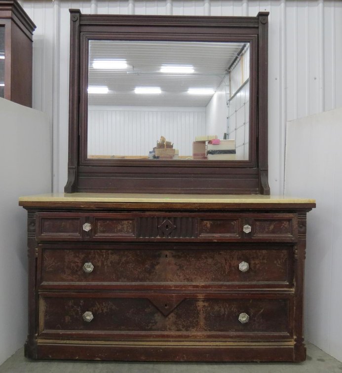 Antique Marble Top Dresser