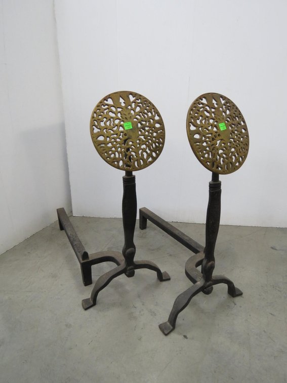 W.J Loth Stove Company Waynesboro, Va Andirons