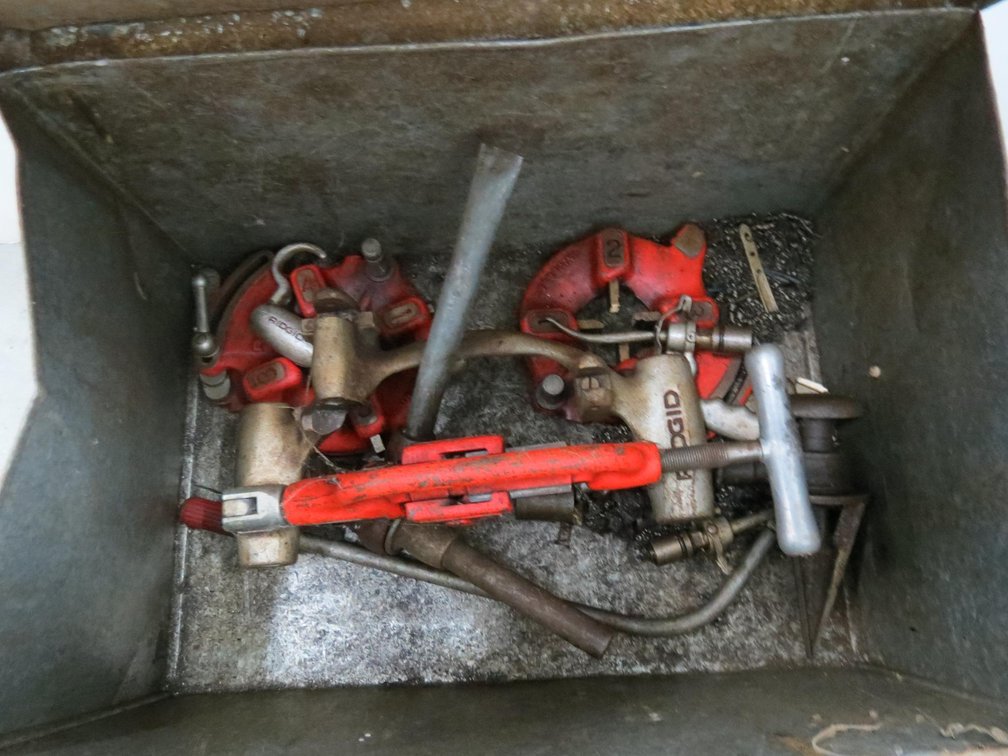 Large Rigid Pipe Cutter Reamers and Threaders In Metal Box