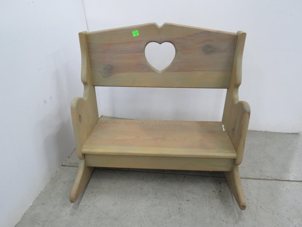 Small Wooden Rocking Bench