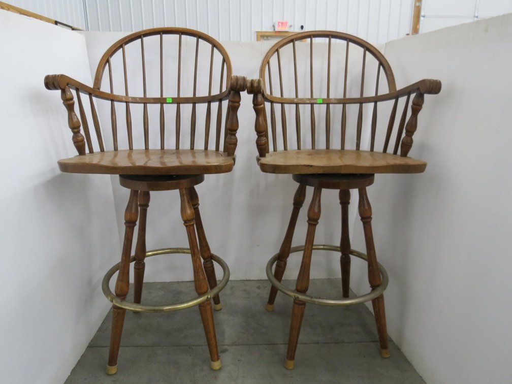 Pair of Vintage Swivel Bar Chairs