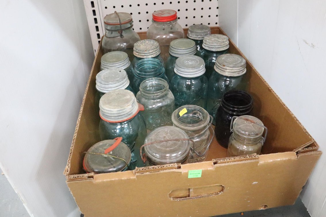 Box of Vintage Jars