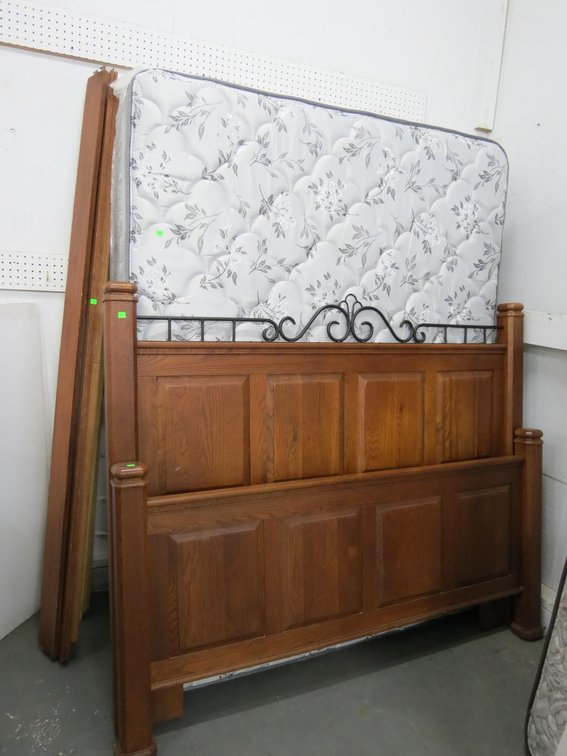 Queen Size Bed Frame With Mattress and Box Spring