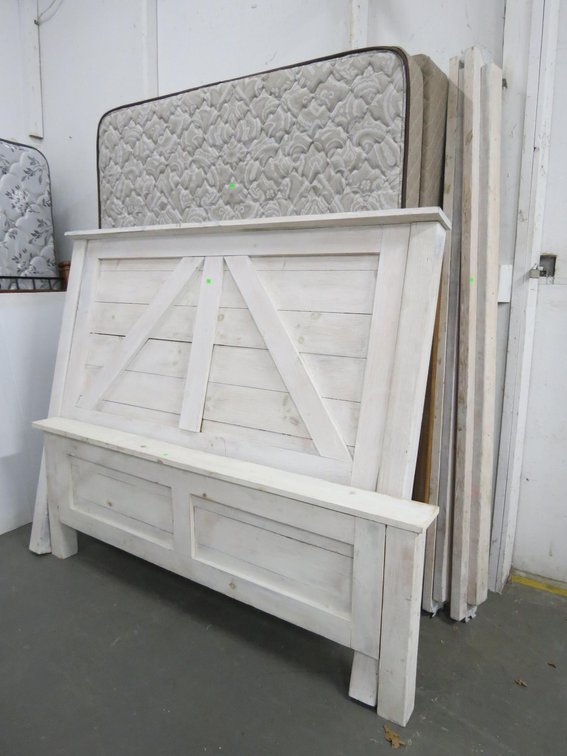 Queen Size Bed Frame With Mattress and Box Spring