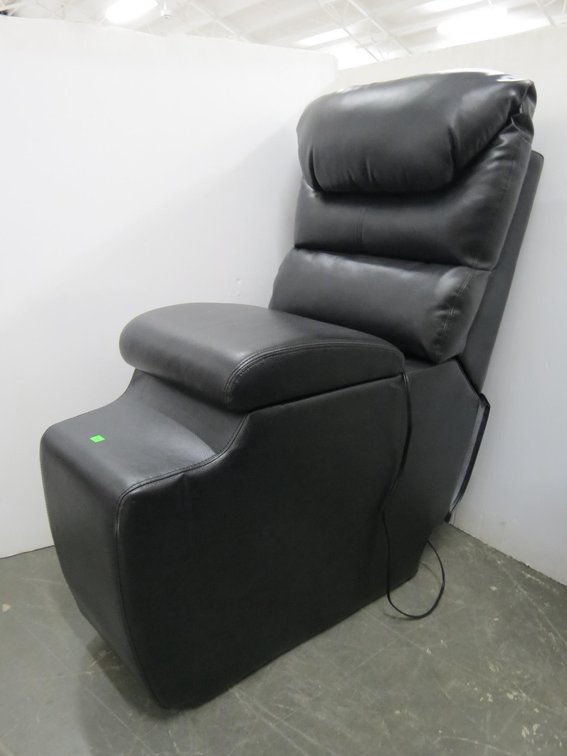 Leather Theater Seat Center Section With Receptacle and USB Ports