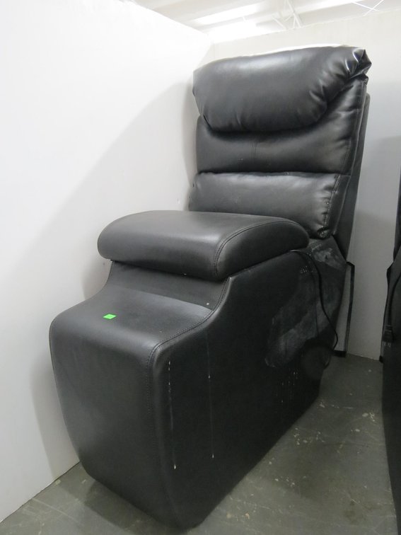 Leather Theater Seat Center Section With Receptacle and USB Ports