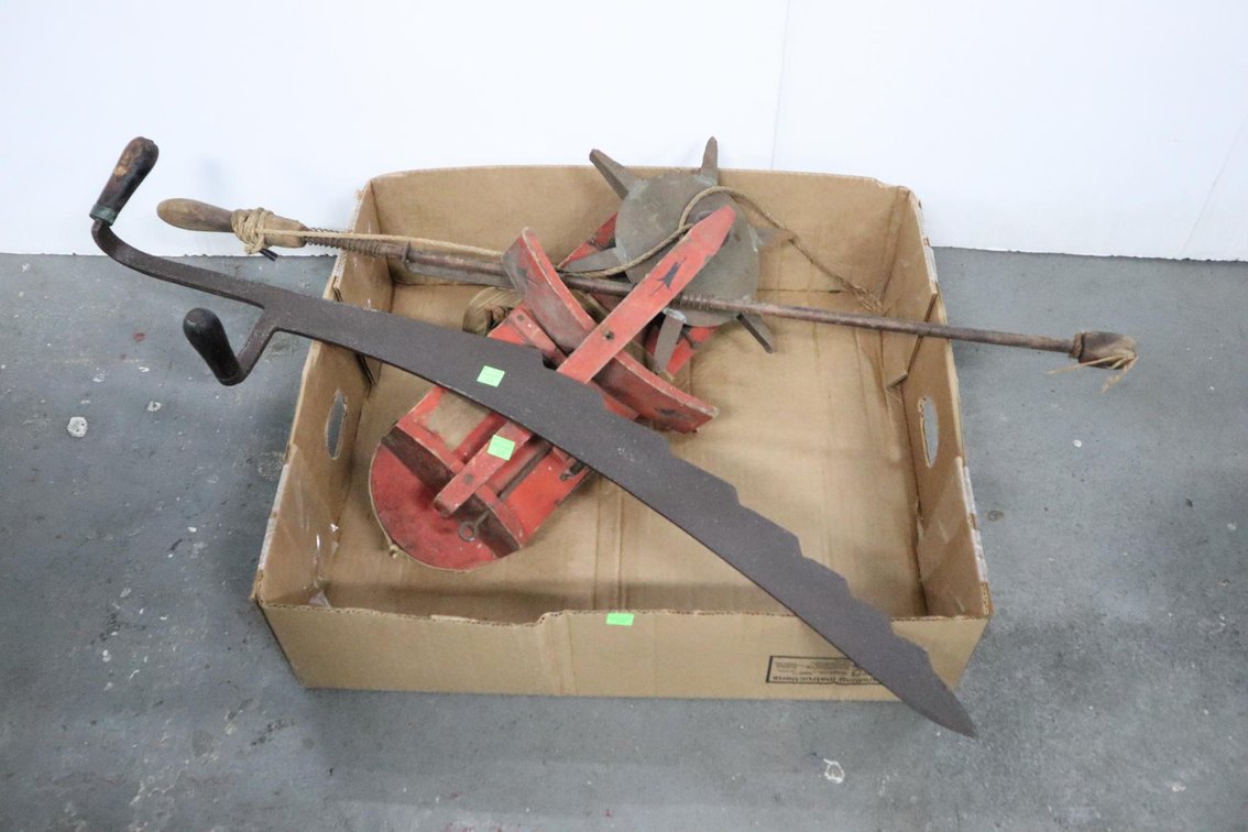 Antique Canine, Vintage Cyclone Seeder and Rod