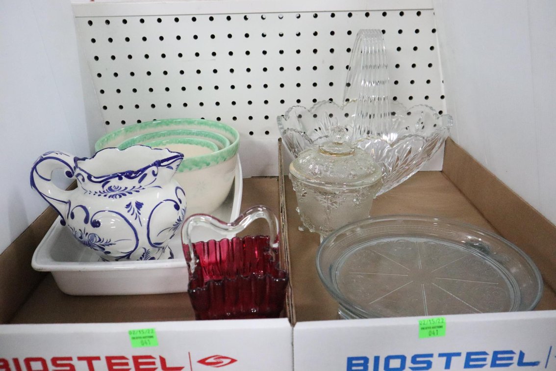 Glass Dishes, Stoneware Bowls