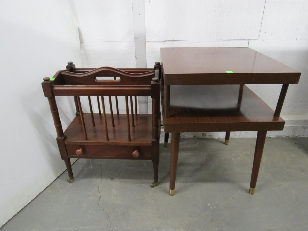 Magazine Rack and Side Table