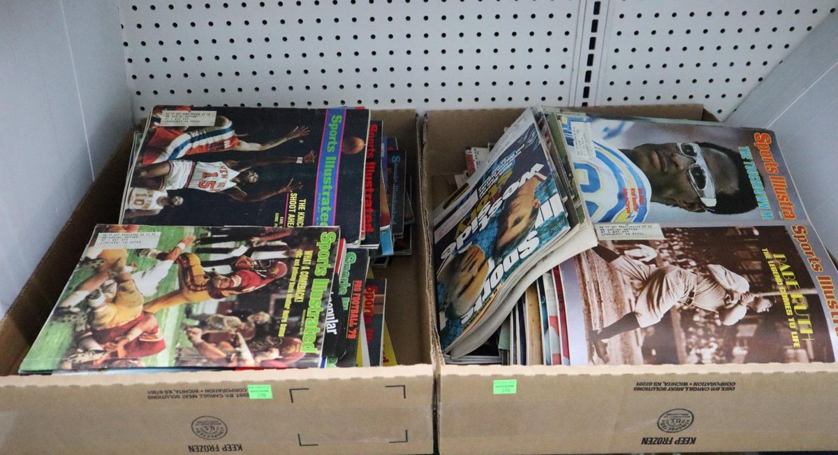 Two Boxes of Vintage Sports Illustrated Magazines