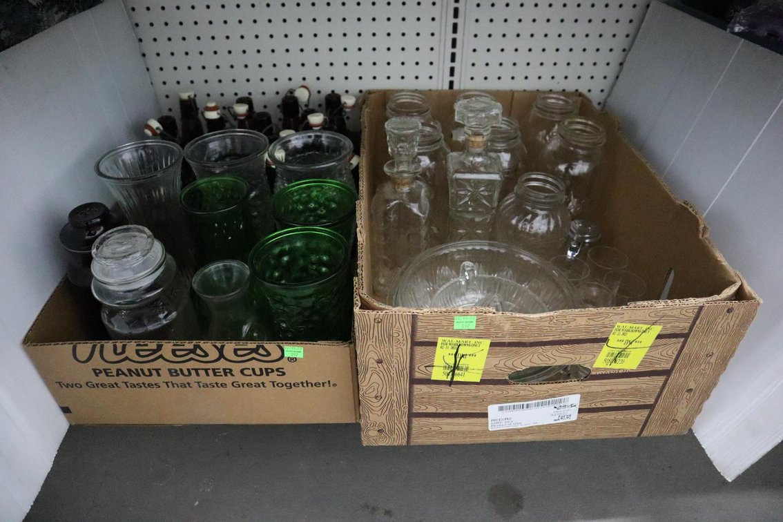 Glass Jars, Vases and Bottles