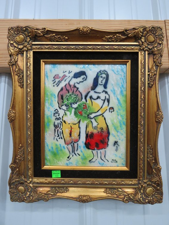 Framed Painting On Tin