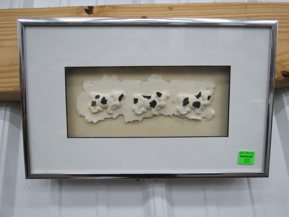 Framed Cow Art