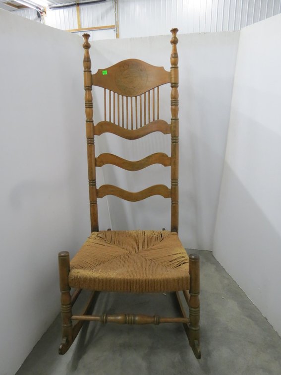 Rush Bottom Antique Rocking Chair