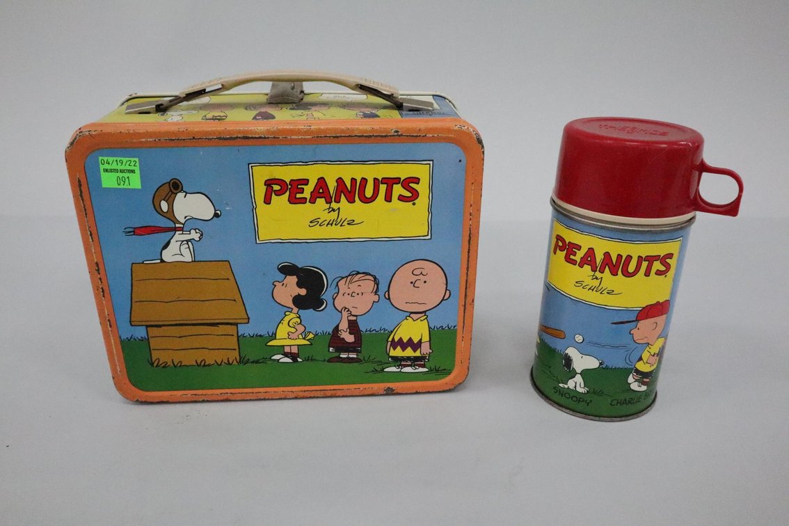 Peanuts Metal Lunch Box With Thermos