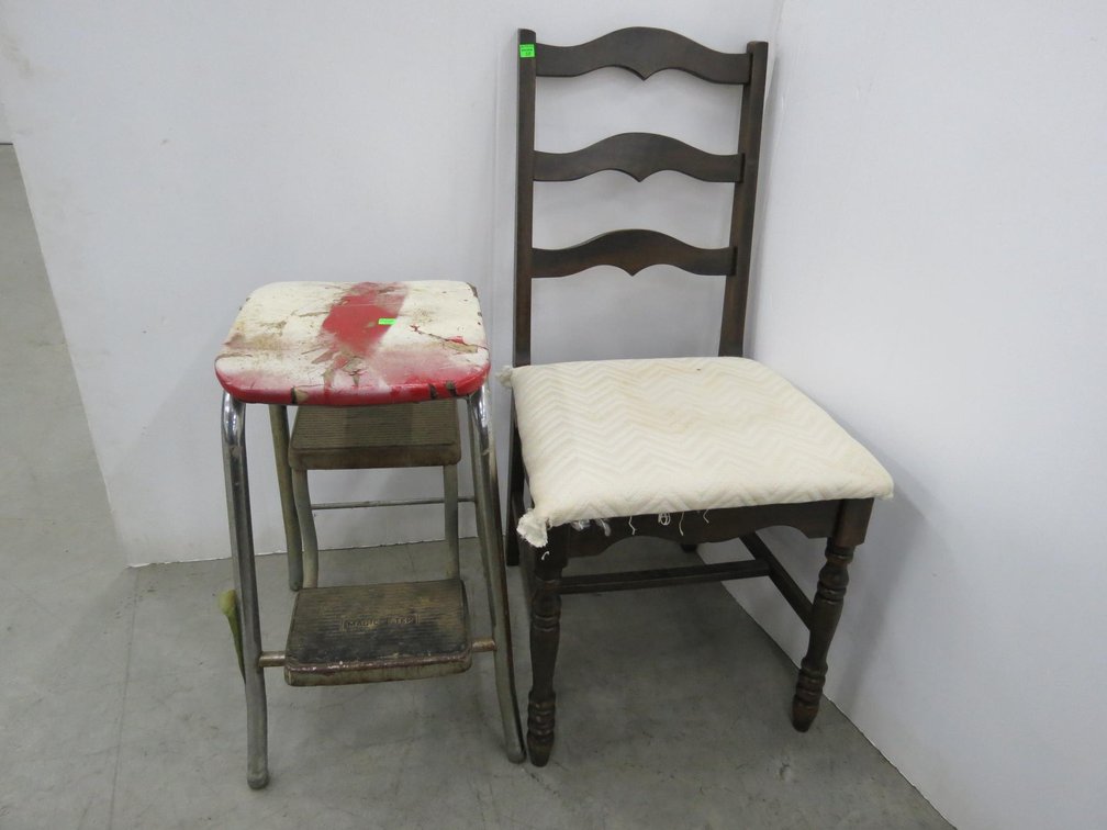 Vintage Chair and Step Stool