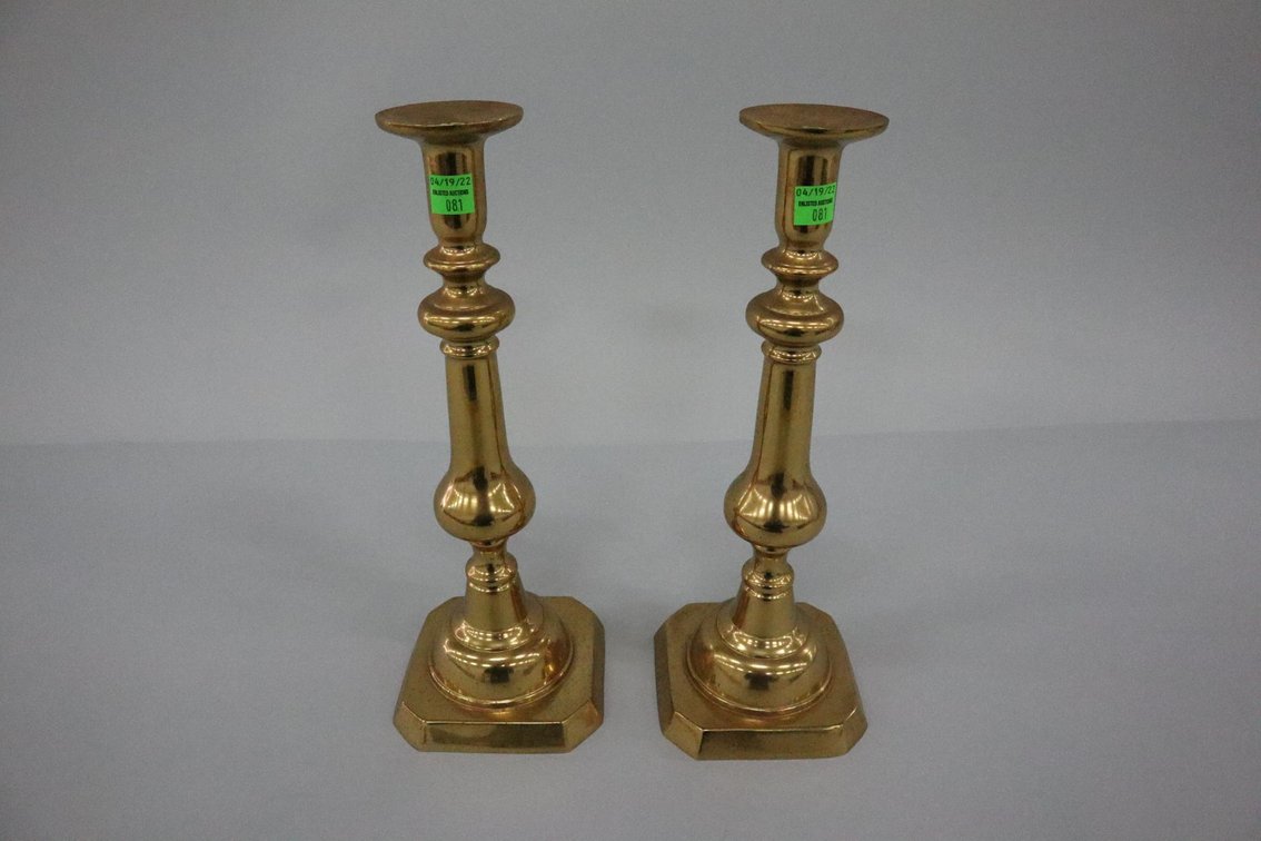 Pair of Harvin Brass Candle Stands