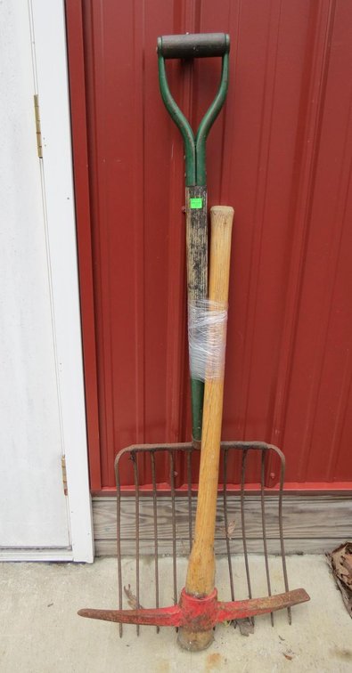 Mulching Fork and Pickaxe