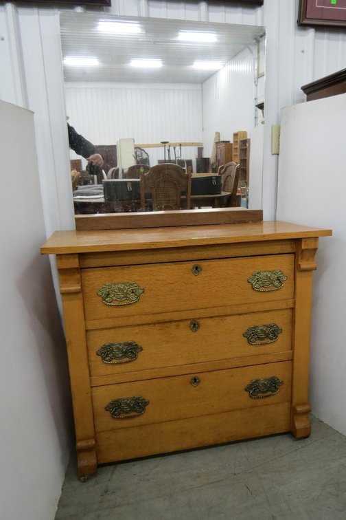 Vintage Dresser With Mirror