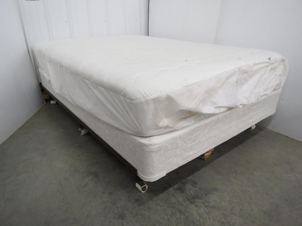 Full Size Box Spring and Mattress On Hollywood Bed Frame