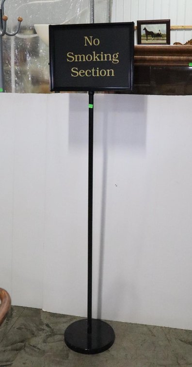 "No Smoking Section" Sign Stand, Removable Sign