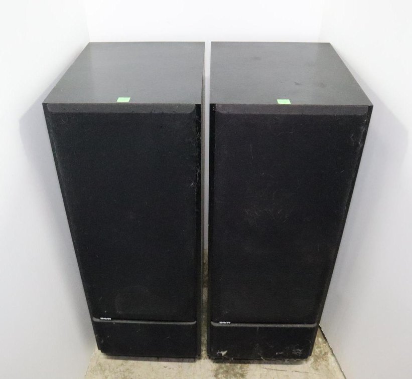 B&W Speakers, With Cat Hair