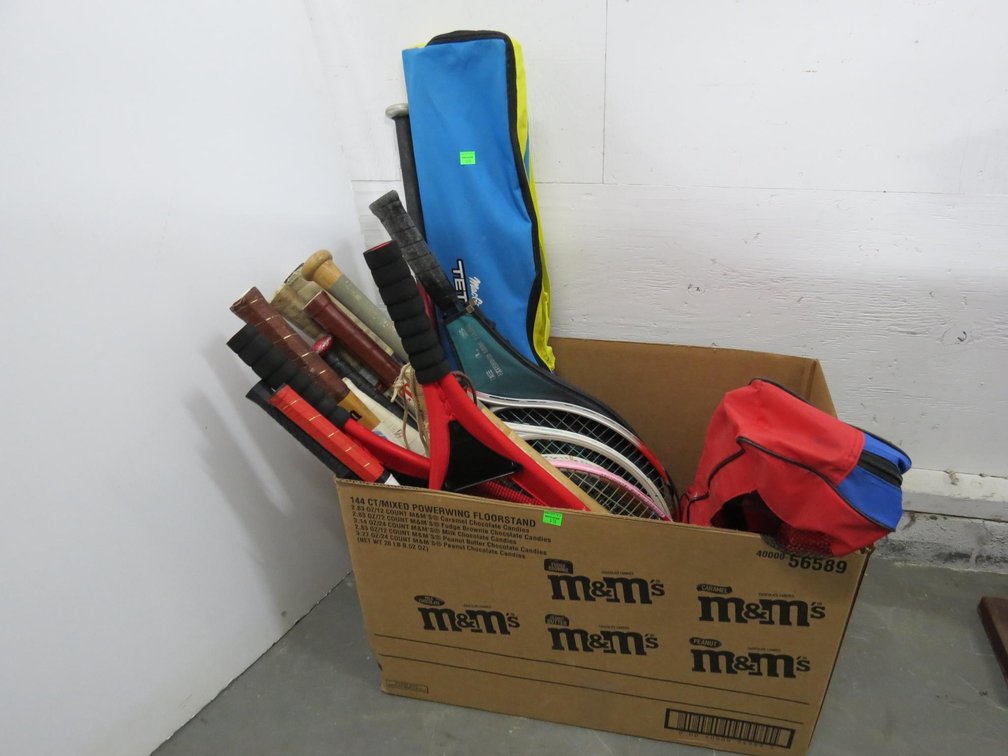 Tennis Rackets, Tetherball Game, Badminton Rackets