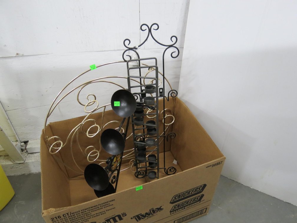 Group of Metal Candle Stands and Holders