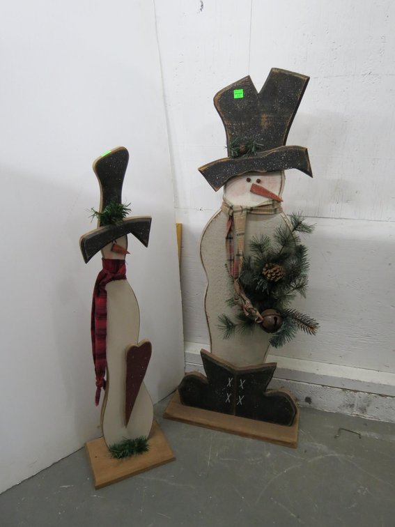 Decorative Wooden Snowmen