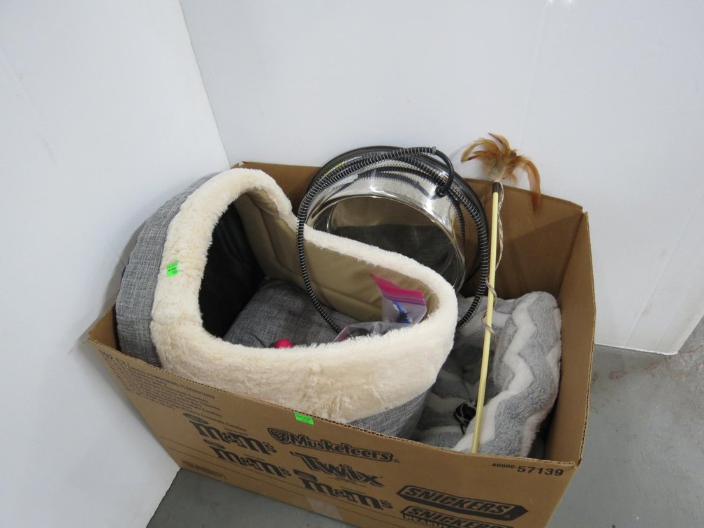 Cat Beds, Heated Water Bowl and Cat Toys