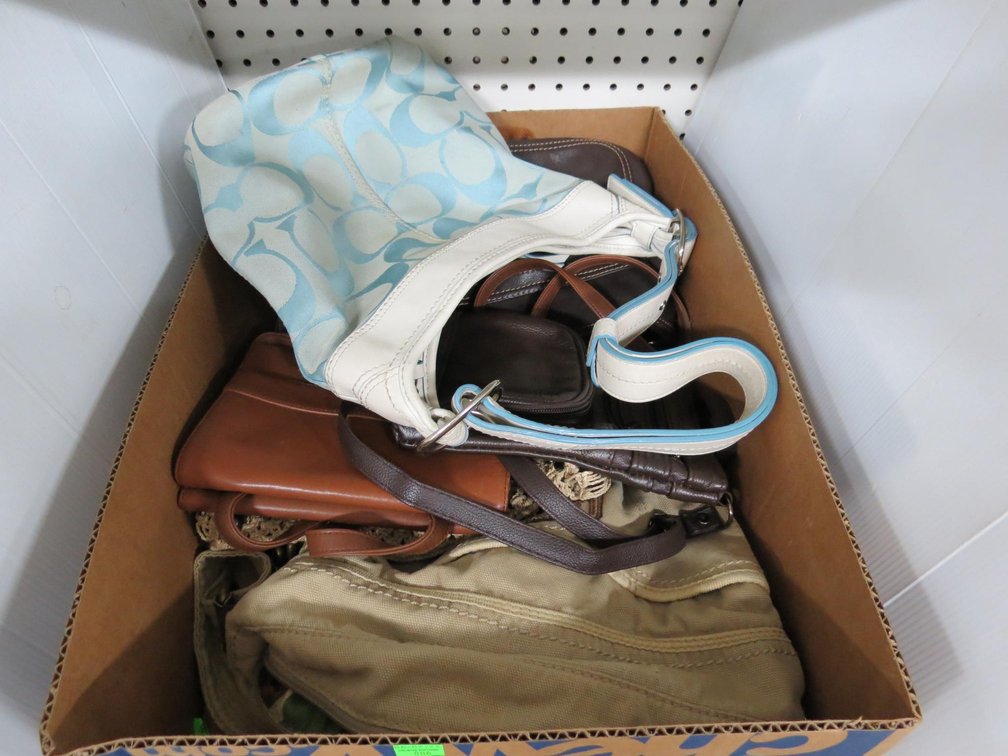 Box of Purses, 1 Coach Purse