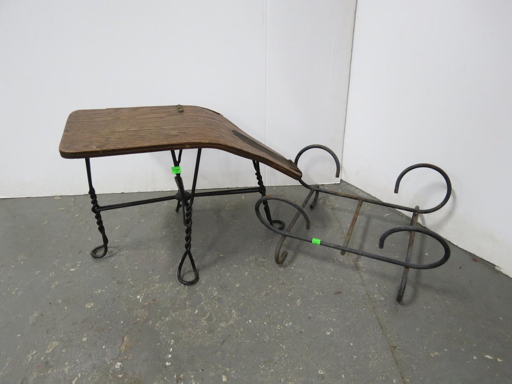 Shoe Shine Stool and Fireplace Grate