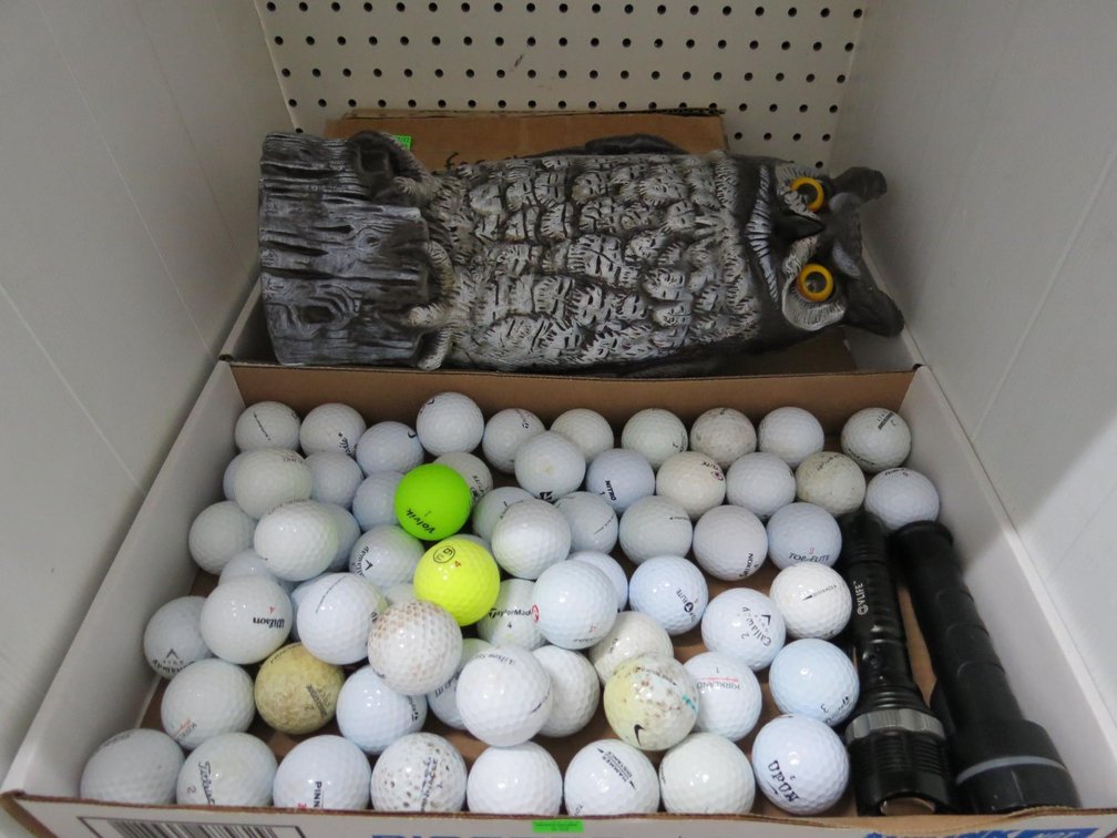 Golf Balls, Owl Decoy, Balusters For Fluorescent Shop Lights