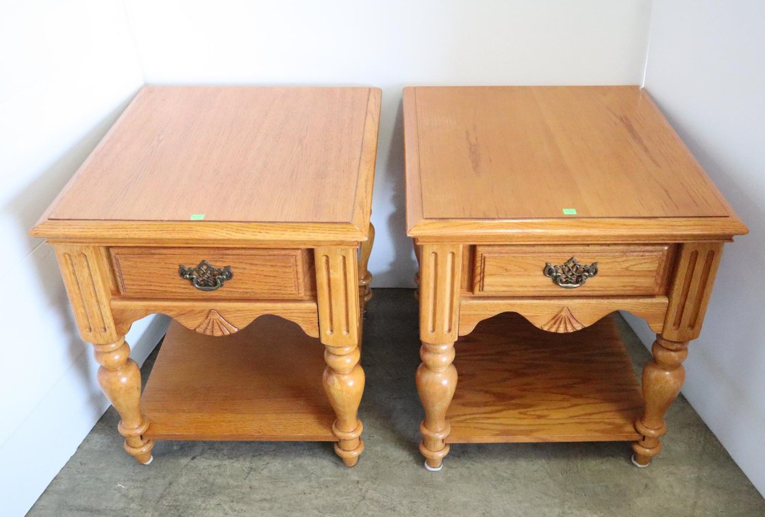 Pair of Side Tables With Drawer