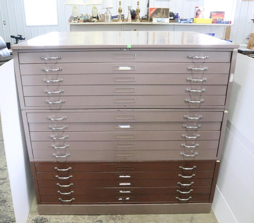 Mayline Company Metal Organizing Cabinet, Three Sections