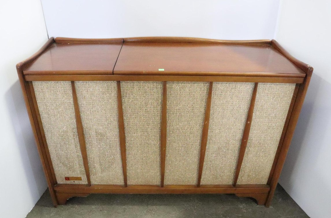 Vintage Voice of Music Record Cabinet, Stereophonic High Fidelity
