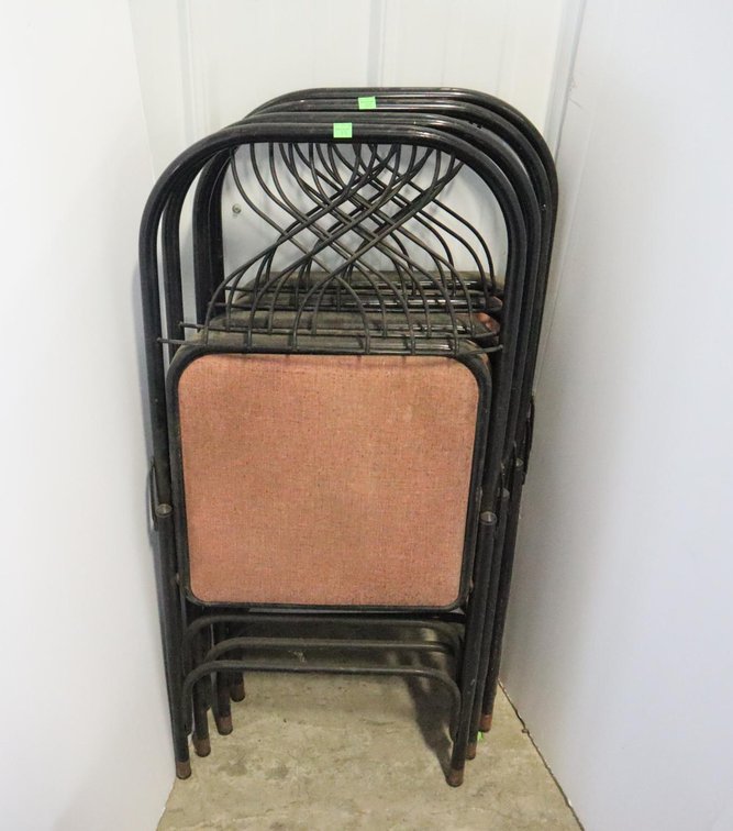 Four Metal Folding Chairs