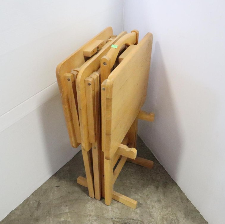 Three Tv Tables With Stand