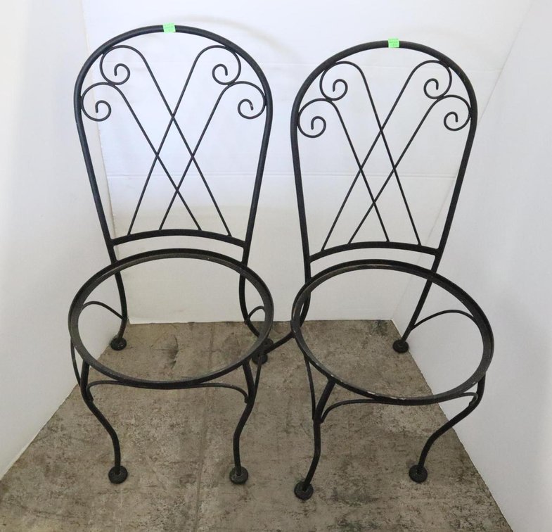 Wrought Iron Chairs, Missing Seat