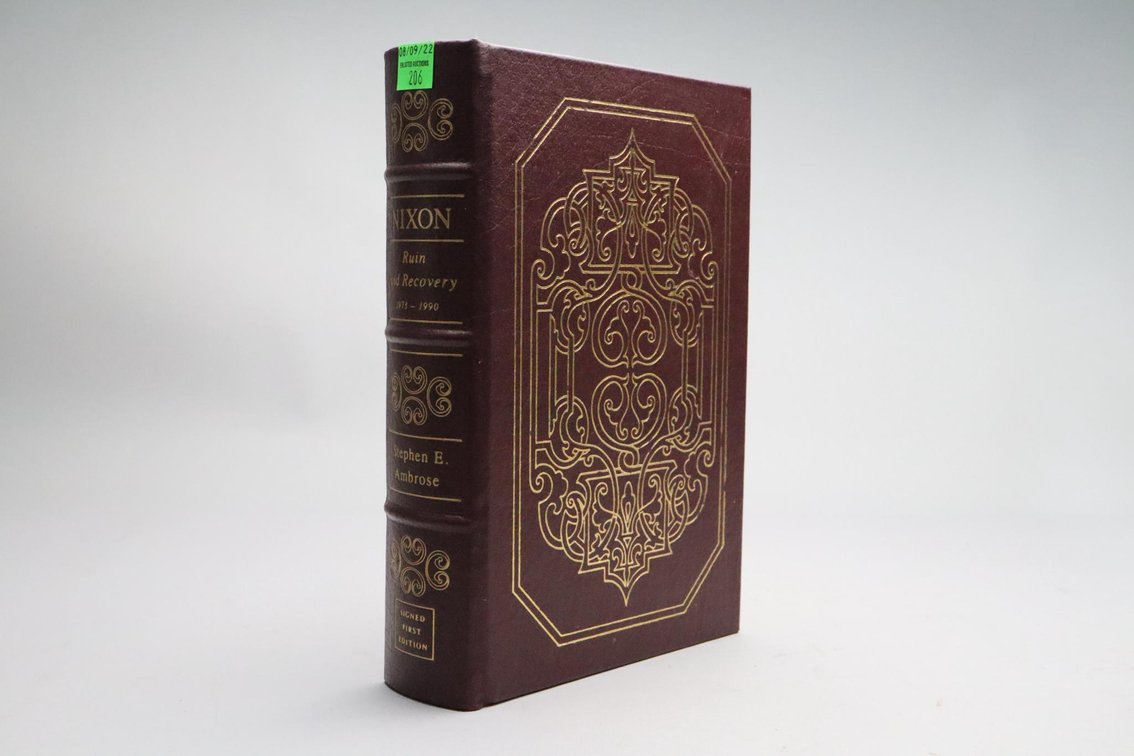Nixon, Ruin And Recovery By Stephen E Ambrose, Signed First Edition, Easton Press
